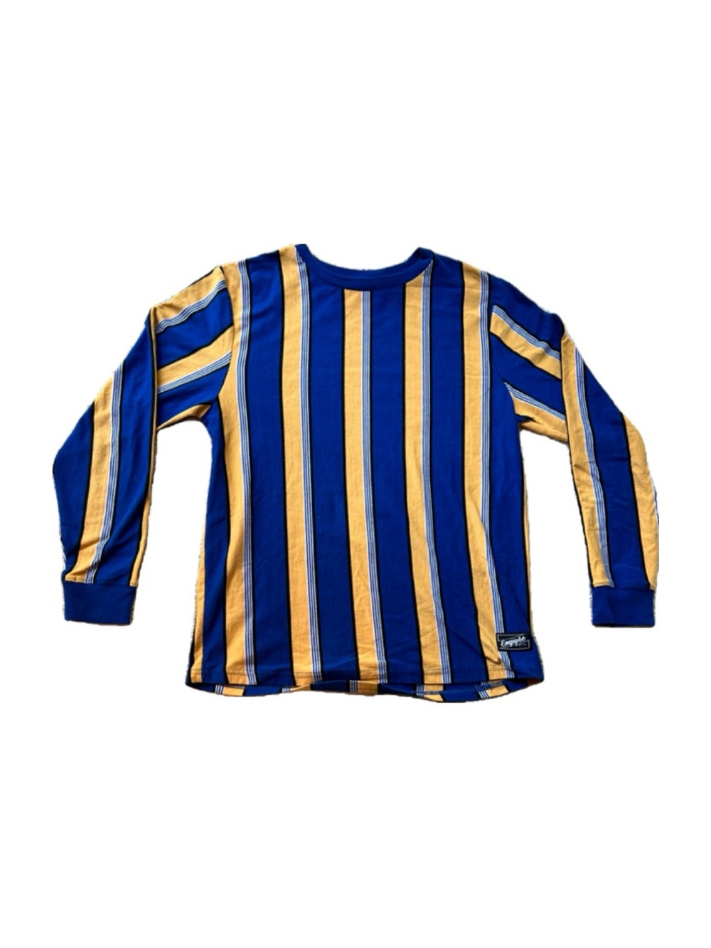 Empyre Kids Long Sleeve Vertical Stripe Tee - Blue & Gold